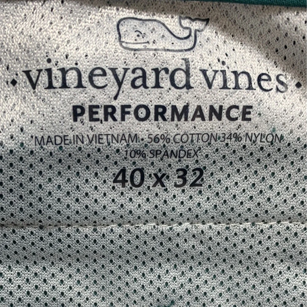 Vineyard Vines Performance Golf Pant Mens 40x31 Teal 4-Way Stretch Wicking